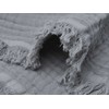 Jollein muslino pledas 75x100 cm Fringe Storm Pilkas