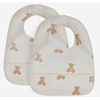 Jollein neperšlampamas seilinukas Bib su kišene Teddy Bear 2vnt