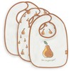 Jollein neperšlampamų seilinukų rinkinys Bib Pear Caramel 3 vnt.