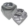 Jollein seilinukas Bib Bandana Safari Stone Pilkas 2 vnt.