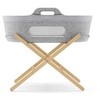 SnuzBaskit lopšys su stovu Light Pilkas/Natural stand