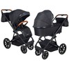 Universalus vežimėlio komplektas 2in1 Muuvo SLICK Juodas XL lopšys