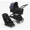 Universalus vežimėlio komplektas Bugaboo Dragonfly 2in1 Stormy Mėlyna/Midnight juodas/ juodas frame