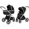 Universalus vežimėlio komplektas Carrello Vector 2in1 Pearl Juodas 6550