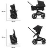 Universalus vežimėlis Bugaboo Fox 5 Renew Moon pilkas/Moon pilkas/Graphite frame 10in1