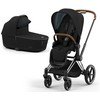 Universalus vežimėlis Cybex Priam V4 Deep Juodas 4in1 Chrome Brown