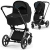 Universalus vežimėlis Cybex Priam V4 Onyx Juodas/Chrome Juodas 2in1