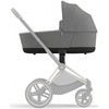Universalus vežimėlis Cybex Priam V4 Pearl Pilkas/Chrome Brown 2in1
