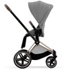 Universalus vežimėlis Cybex Priam V4 Plus Manhattan Pilkas/Matt Juodas 2in1