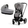 Universalus vežimėlis Cybex Priam V4 Plus Manhattan Pilkas/Chrome Juodas 2in1