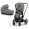Universalus vežimėlis Cybex Priam V4 Soho Pilkas 3in1 chrome ruda