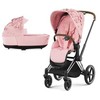 Universalus vežimėlis Cybex Priam V4 SPECIAL EDITION Simply Flowers Pale Blush 2in1 Chrome Brown