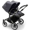 Universalus vežimėlis dvynukams Bugaboo Donkey 5 TWIN - Graphite/Stormy Mėlyna/Stormy Mėlyna