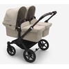 Universalus vežimėlis dvynukams Bugaboo Donkey 5 TWIN Desert taupe/Desert taupe/juodas frame 2in1