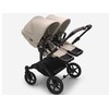 Universalus vežimėlis dvynukams Bugaboo Donkey 5 TWIN Desert taupe/Desert taupe/juodas frame 2in1