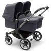 Universalus vežimėlis dvynukams Bugaboo Donkey 5 TWIN - Graphite/Stormy Mėlyna/Stormy Mėlyna