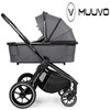 Universalus vežimėlis Muuvo Quick 3.0 Iron Graphite 2in1 Chrome Juodas