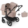 Universalus vežimėlis pametinukams Bugaboo Donkey 6 DUO 2in1 Desert taupe /Desert taupe /juodas frame