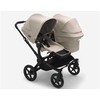 Universalus vežimėlis pametinukams Bugaboo Donkey 5 DUO Desert taupe/Desert taupe/juodas frame