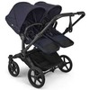 Universalus vežimėlis pametinukams Bugaboo Donkey 6 DUO 2in1 Deep indigo/Deep indigo/juodas frame