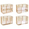 Waldin 7in1 lovytė su čiužinuku Natural wood