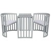 Waldin 7in1 Oval lovytė su čiužinuku Gray
