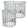 Waldin 7in1 Oval lovytė su čiužinuku Gray