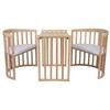 Waldin 7in1 Oval lovytė su čiužinuku Natural wood
