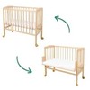 Waldin Bedside 2in1 lopšiukas su čiužiniu Natural