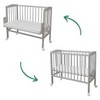 Waldin Bedside 2in1 lopšiukas su čiužiniu Gray