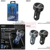 Automobilinis įkroviklis USB, USB-C Remax RCC215, 58.5W (juodas)