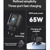 Buit.krov.Yesido YC144C GaN 65W 1XUSB 2XUSB-C + CC kab.