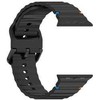4Wrist Silikoninis dirželis Apple Watch 42/44/45/49 mm - juodas