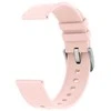 4Wrist Universalus silikoninis dirželis su sidabriniu užsegimu 22 mm - Rožinė