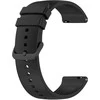 4Wrist Universalus silikoninis dirželis su juoda sagtimi 22 mm - Juoda