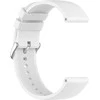 4Wrist Universalus silikoninis dirželis su sidabriniu užsegimu 22 mm - Baltas