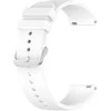 4Wrist Universalus silikoninis dirželis su sidabriniu užsegimu 20 mm - Baltas