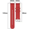 4Wrist Universalus silikoninis dirželis su sidabriniu užsegimu 22 mm - Rožinė