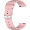4Wrist Universalus silikoninis dirželis su sidabriniu užsegimu 22 mm - Rožinė