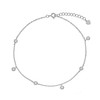 Again Jewelry Vėlgi papuošalai Graži sidabrinė kojų apyrankė su cirkoniais AJNH0005