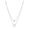 Again Jewelry Double sidabrinis pakabukas with rings AJNA0030