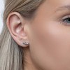 Again Jewelry Asimetriški sidabriniai auskarai su kubiniu cirkoniu AJNS0035