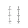 Again Jewelry Gražūs kabantys sidabriniai auskarai su skaidriais cirkoniais AJNS0019