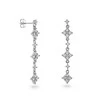 Again Jewelry Gražūs kabantys sidabriniai auskarai su skaidriais cirkoniais AJNS0019