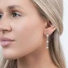 Again Jewelry Gražūs kabantys sidabriniai auskarai su skaidriais cirkoniais AJNS0019