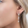 Again Jewelry Gražūs kabantys sidabriniai auskarai su skaidriais cirkoniais AJNS0019