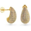 Again Jewelry Auksuoti auskarai su kubiniu cirkoniu Tear Drop AJNS0060