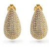 Again Jewelry Auksuoti auskarai su kubiniu cirkoniu Tear Drop AJNS0060