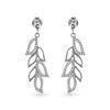 Again Jewelry Subtilūs sidabriniai kabantys auskarai su cirkoniais AJNS0023