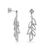 Again Jewelry Subtilūs sidabriniai kabantys auskarai su cirkoniais AJNS0023